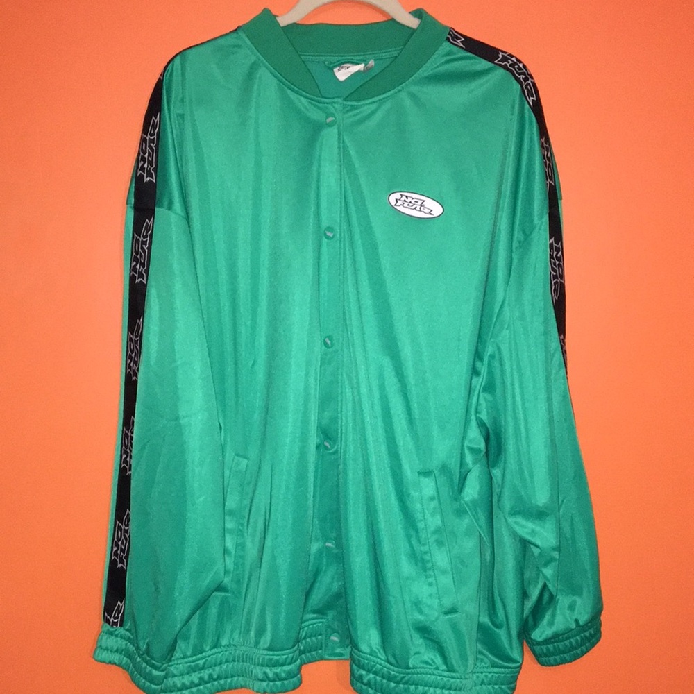 No Fear x H&M Green Button-Up Athletic Track Jacket Size 4X 4XL Unisex